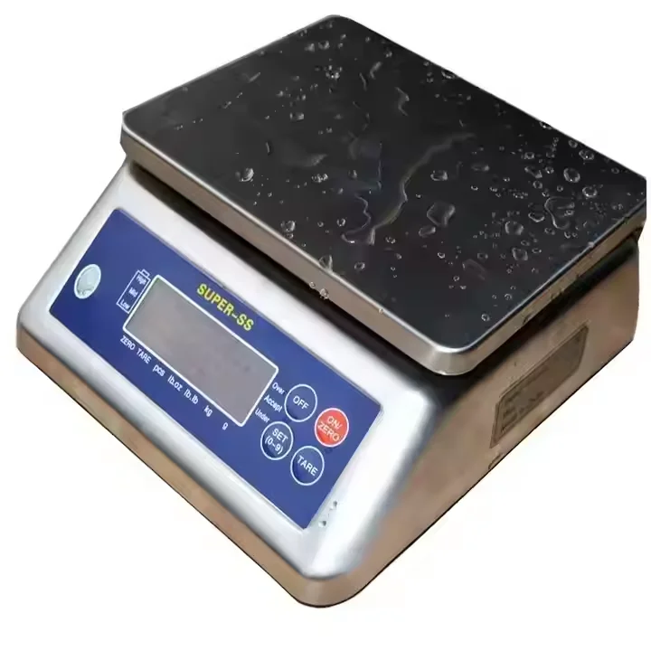 SUPER-SS IP68 Waterproof Stainless Steel LED Digital Bench Scale 1.5kg~30kg Electronic Weighing Scale