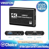 Box - Compatible 4k 1080p 60fps Hd Video Capture Card HdTV Camera Recording With Usb 3.0pc Live Streaming Grabber Recorder