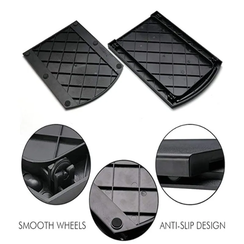 

【PARTY】Smooth Rolling Wheel Coffee Maker Tray Sliding For Appliance Caddy 2 Pcs For Blender Toaster Compatible