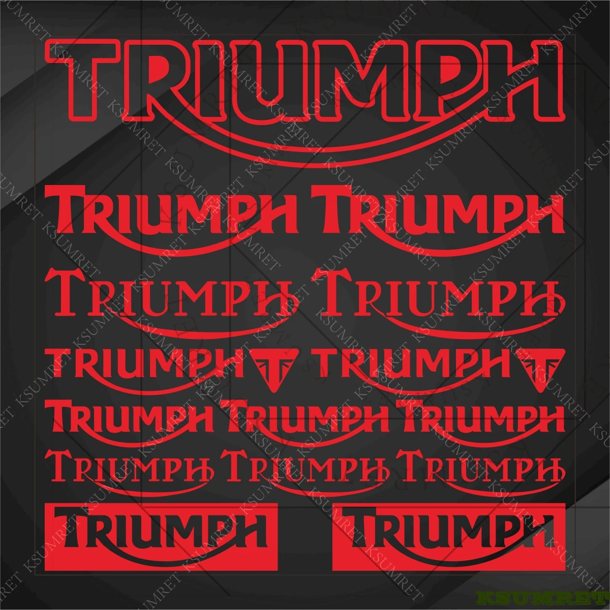 For Triumph Motorcycle Stickers Accessories Racing Decals Tank Emblem DIY Waterproof
