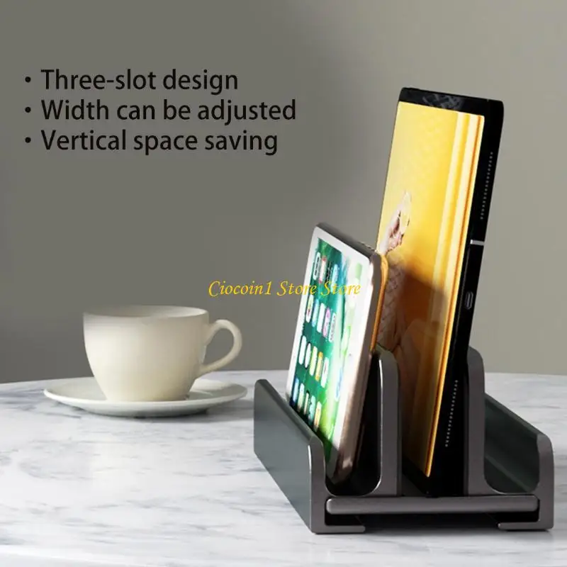 A3PC Vertikaler Laptop-Ständer, verstellbarer Dock-Halter für Pad, Notebook, Tablet, Kühlhalterung, Schreibtisch-Organizer – Detail 3
