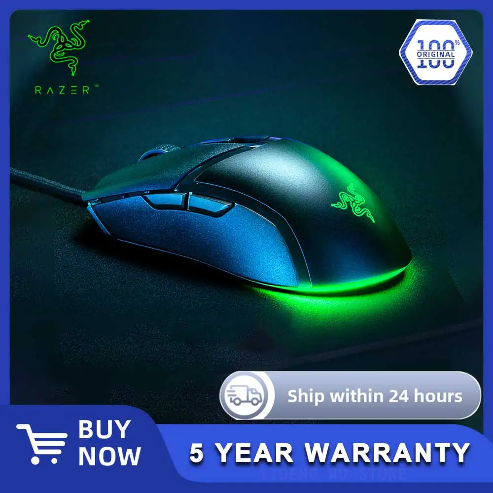 

Razer Cobra Wired Gaming Mouse: 58g Lightweight Design - Gen-3 Optical Switches - Chroma RGB Lighting with Underglow