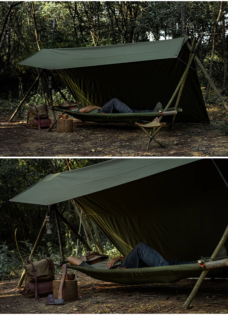 Portable Outdoor Camping Hammock Swing Roll Proof and Thickened Hanging Basket for Beach Climbing and Travel