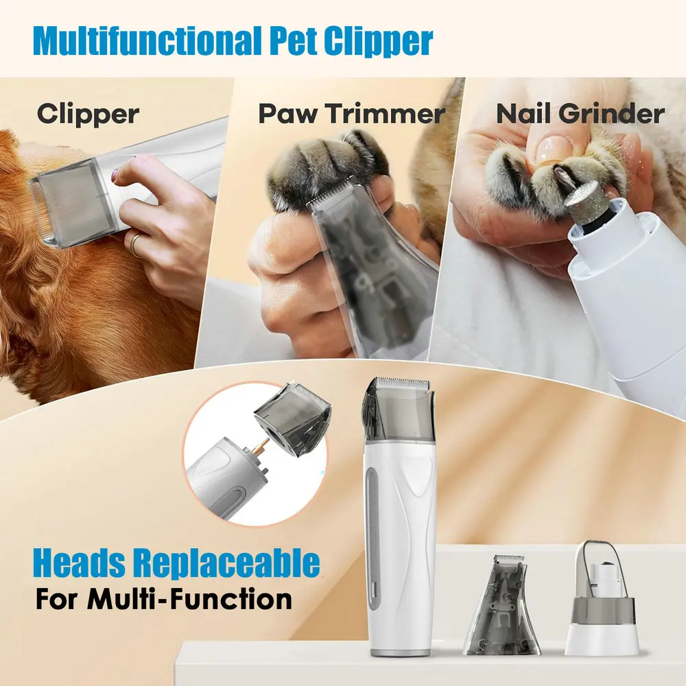 Pet multifunctional hair blowing machine, electric clipper, vacuum grooming machine, dog hair blower, adjustable the temperature - view 5