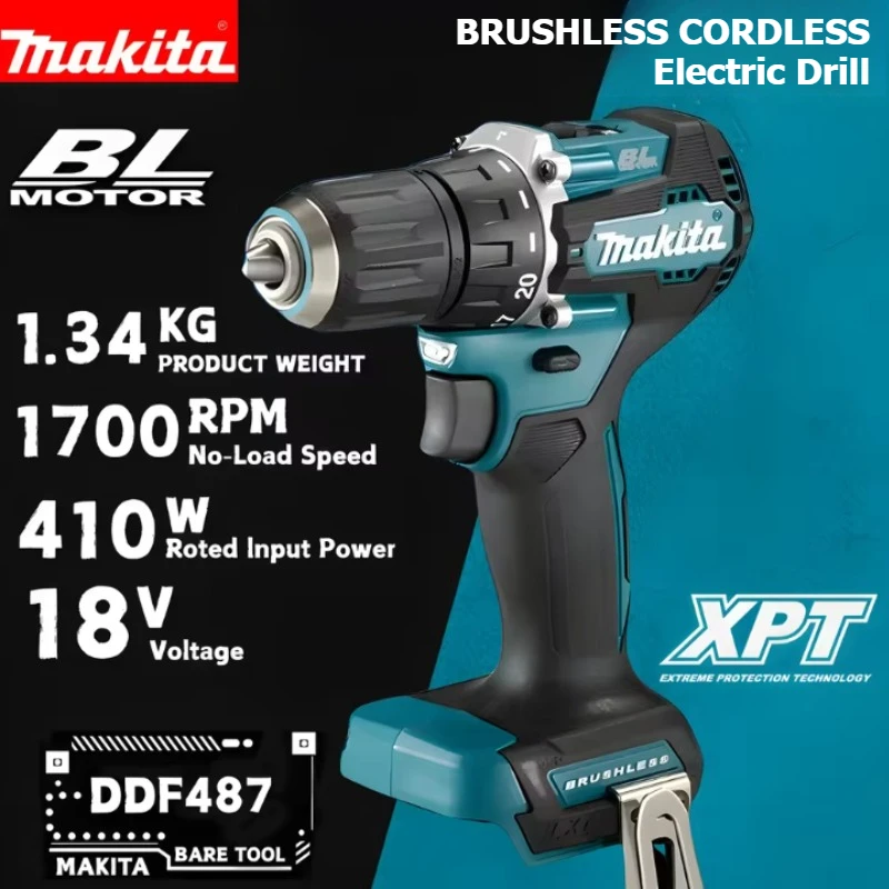 

NEW Makita Genuine DDF487 Cordless Driver Drill Brushless Electric Impact Screwdriver 18V Rechargeable Power Tool
