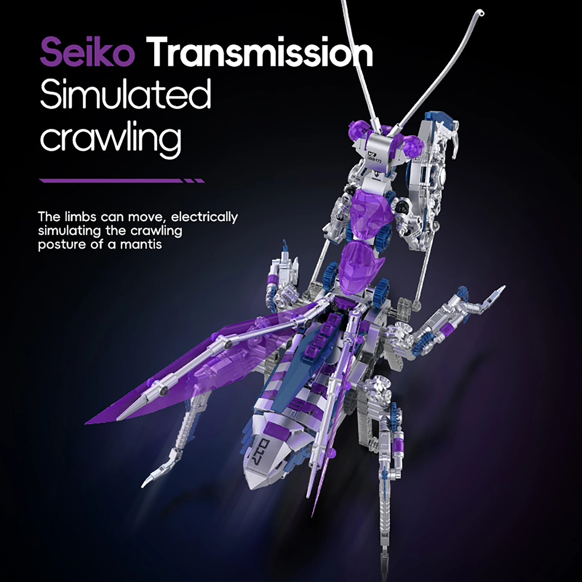

944pcs Mechanical Mantis Remote Control Inspired Building Blocks Insect Model Bricks Display Collectible Set for Adults Gifts