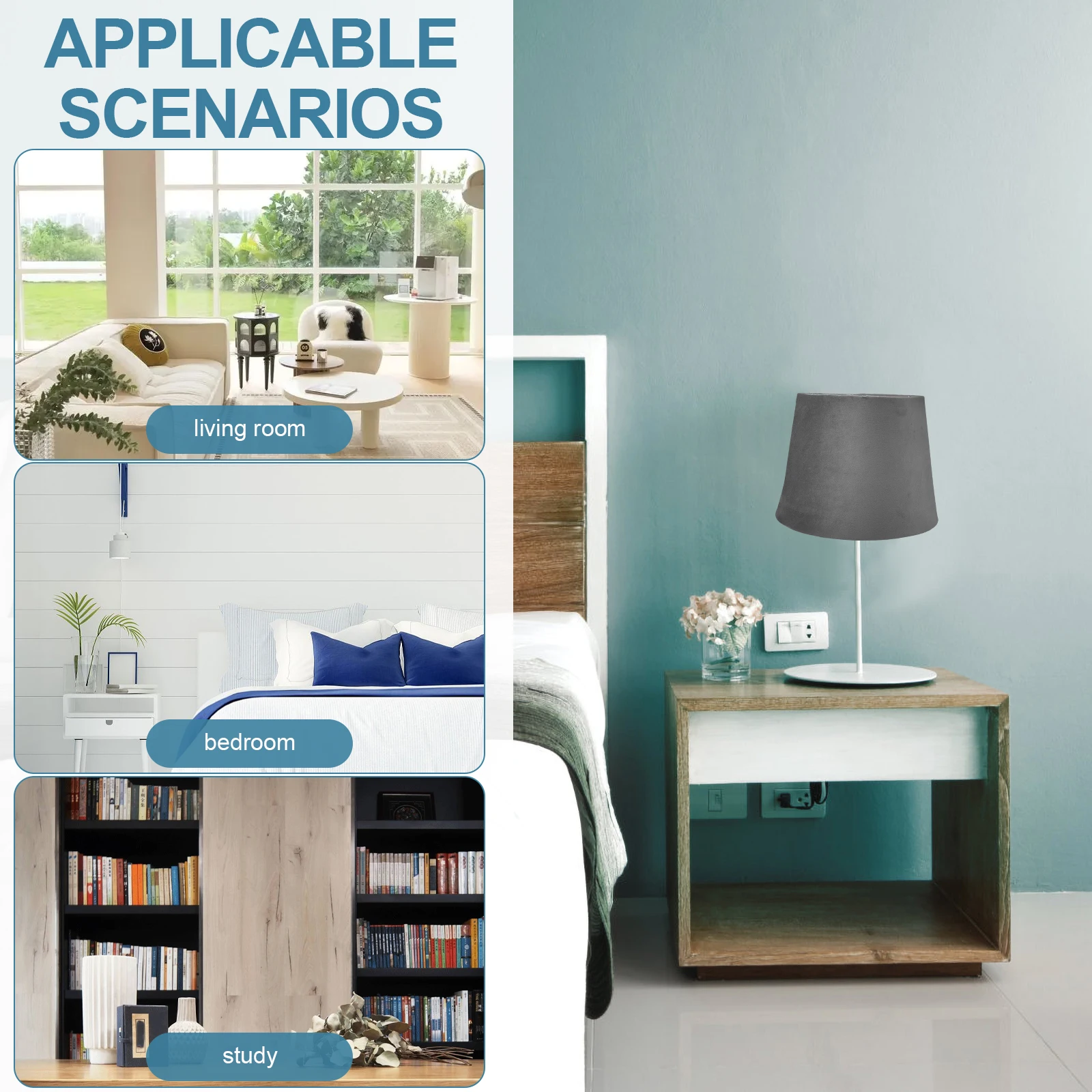 

Fabric Lamp Shade Small Size Iron Frame Lint Material Replacement For Desk Table Floor Wall Lamp Home Hotel Decor