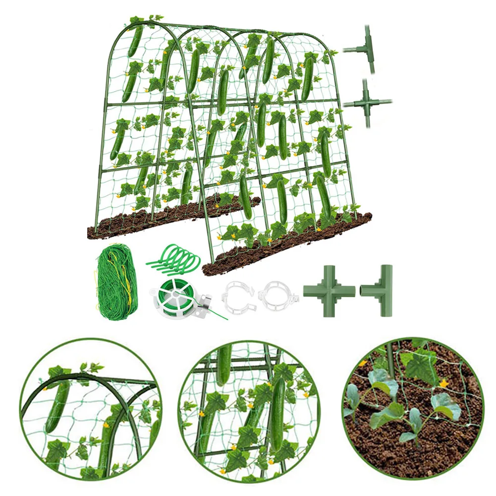 Outdoor Plant Support Frame with U Design for Maximizing Space in For Raised Garden Beds for Vining Vegetables and Flowers