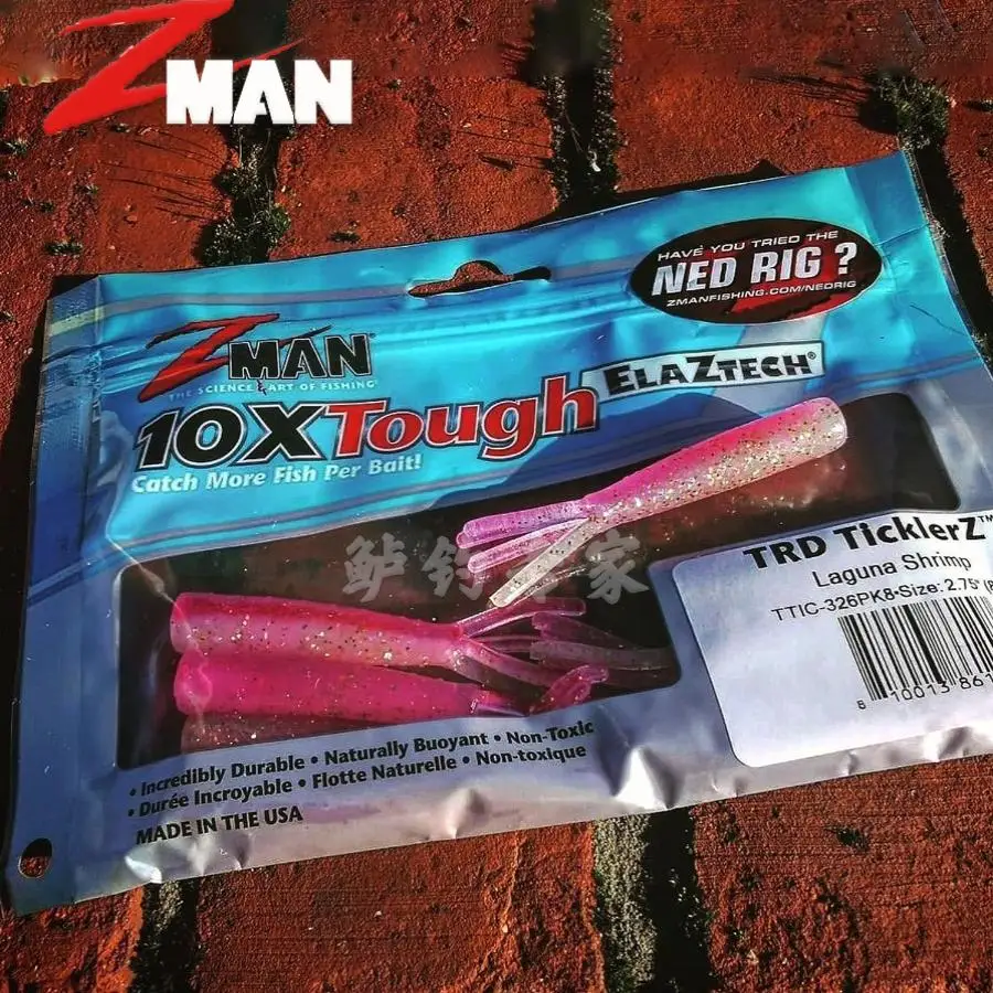 

ZMAN USA TRD TICKLERZ Ned Polypod Perch Floating Luya Soft Bait Black Pit Artifact