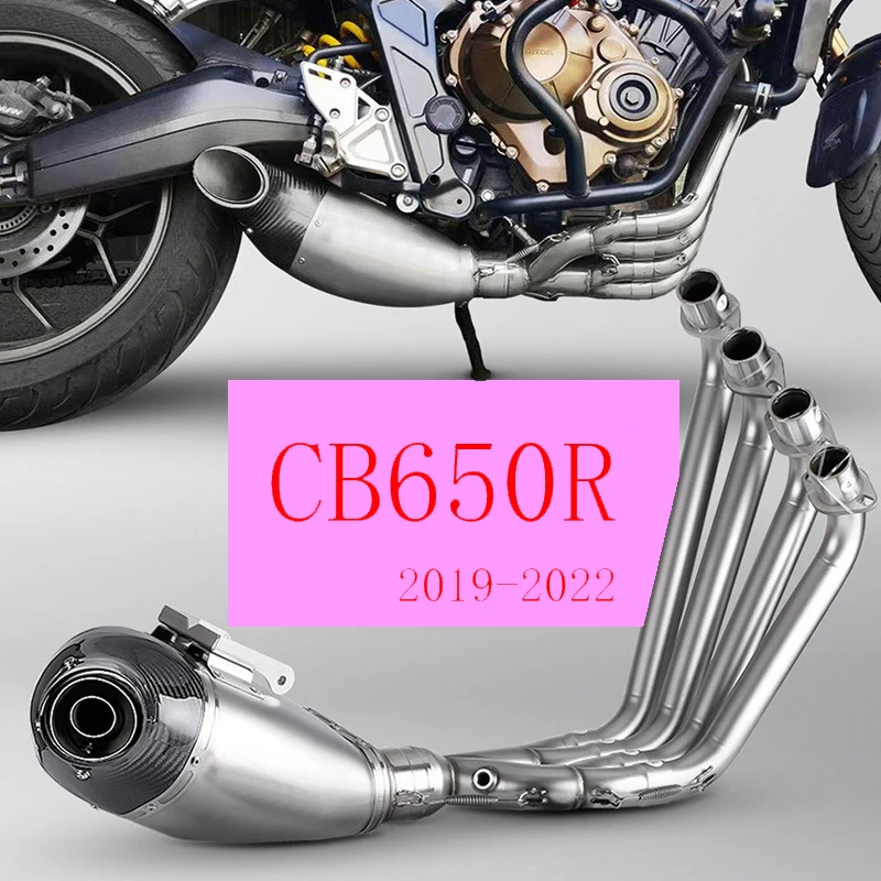 

Motorcycle Exhaust Muffler Escape Front Mid Link PipeFor HONDA CB650R CBR650R CB CBR 650 CB650 CBR650 R Full System 2019 - 202
