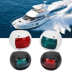 Boat Sidelight Navigation Light Pair of Lamp Spherical Red Green LED Waterproof Boat Navigation Light DC12V-24V 3W