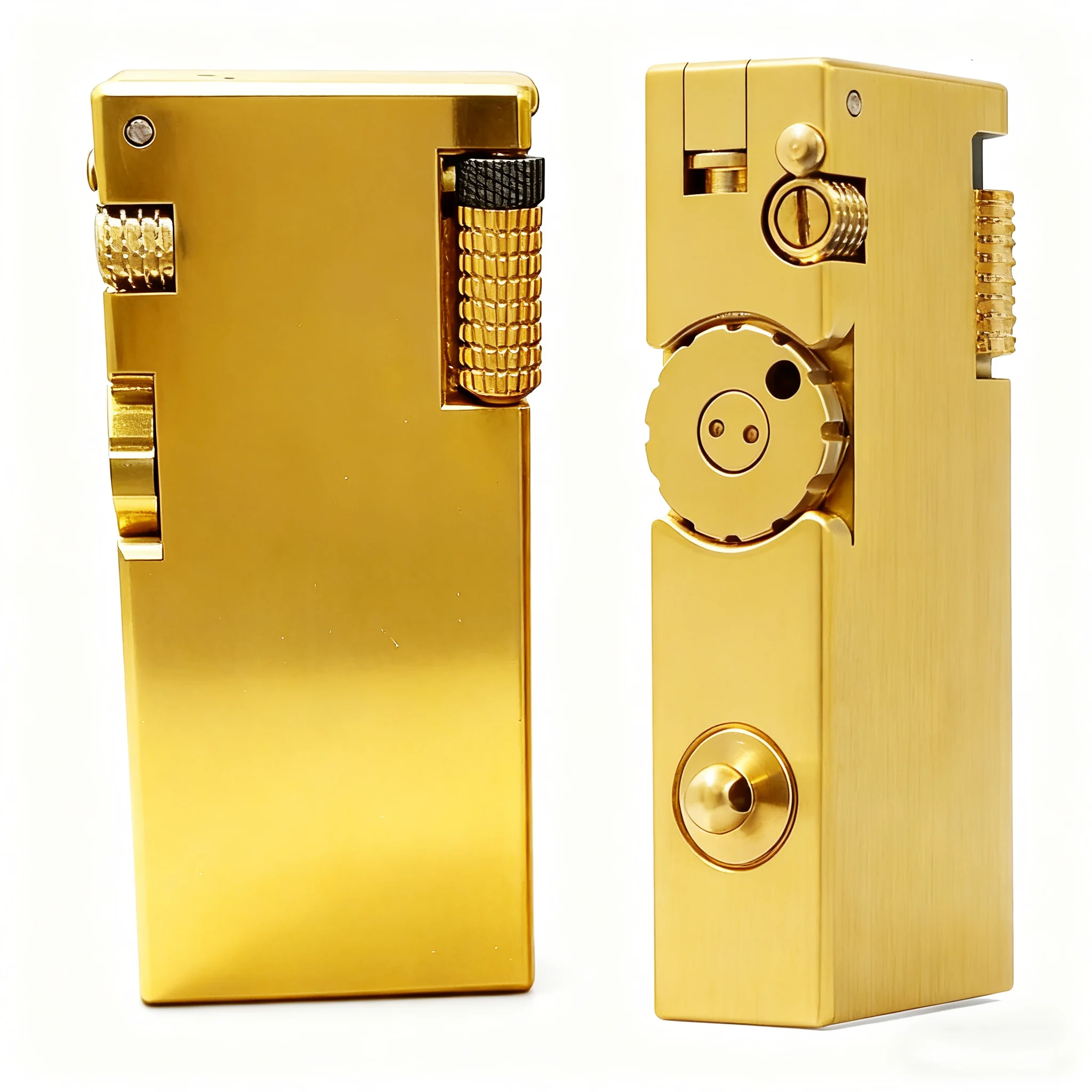 

Handmade Brass Trench Fuel Oil Lighter Vintage Double Oil Tank Lighter Collection Gift Outdoor Use Refillable & Durable Antique