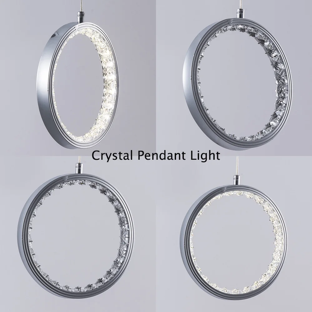 

Crystal Rings LED Ceiling light Fixture For Indoor Lamp lamparas de techo Surface Mounting Ceiling Lamp For Bedroom Dining Room