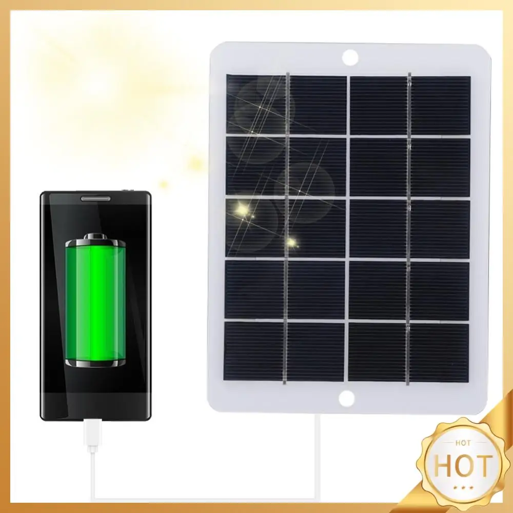 3W 5V Solar Panel Portable Solar Panel Charger High Conversion Efficiency Battery Charger Wide Charging Range for Phone Charging