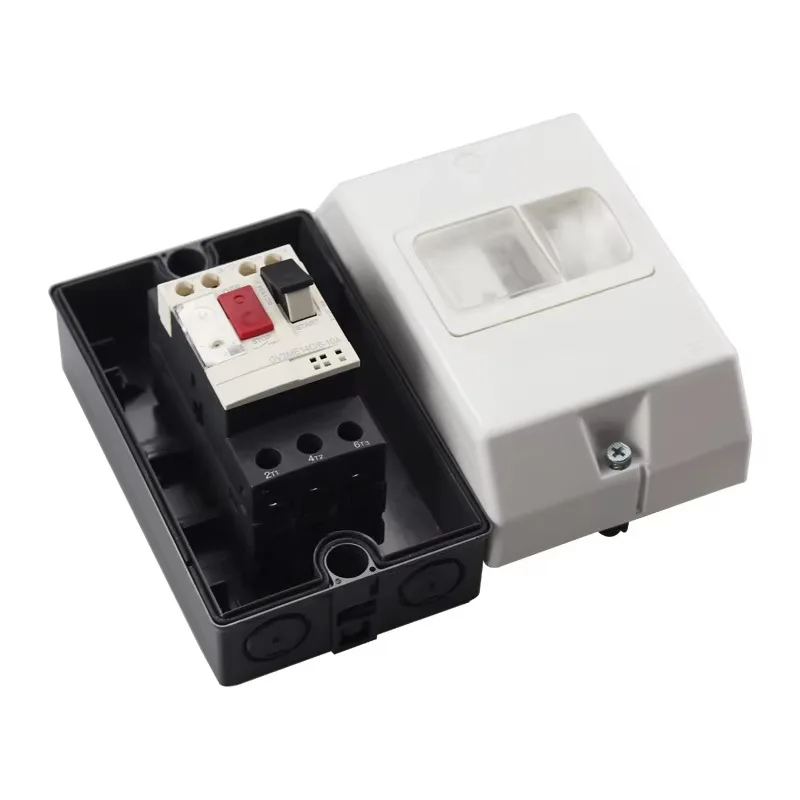 GV2ME Motorstartbeveiligingsschakelaar Thermisch magnetisch type Overbelasting Kortsluiting Motorbeveiliging Stroomonderbreker Zwart