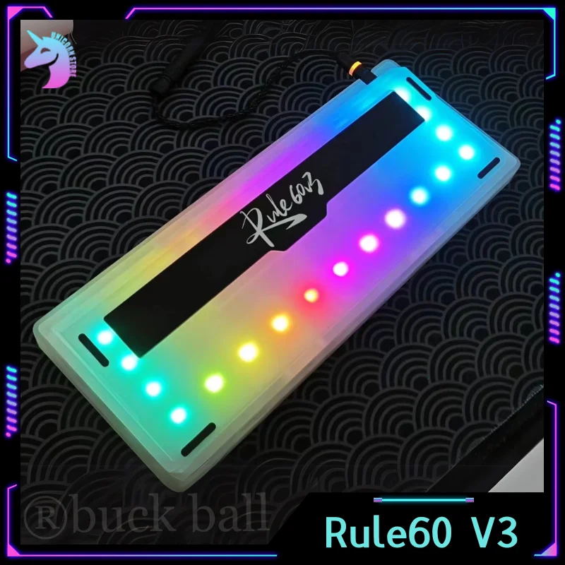 Rule60 V3 Mechanical Keyboard Kit HHKB WKL WK Layout Wired Mode keyboard kit Tri Mode CNC Acrylic Ball Structure 60 Custom RGB