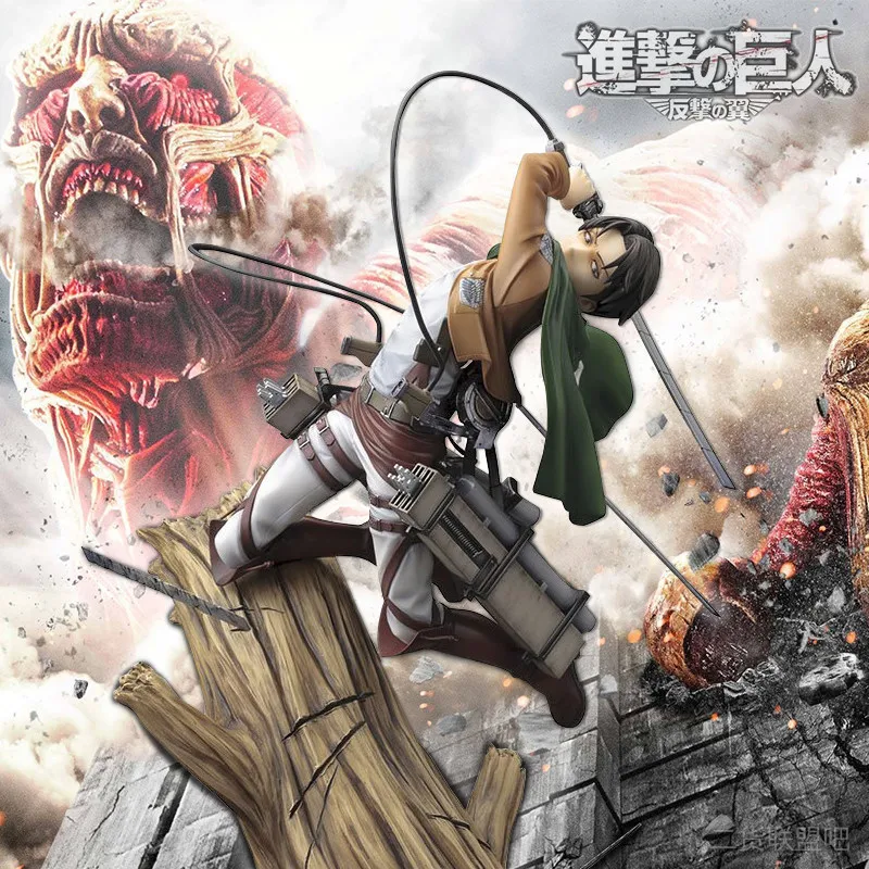 

Attack On Titan Mikasa Ackerman Captain Levi Ackerman Combat Action Figure Gear Stump Base Anime Collectible Boy Toys Model Gift