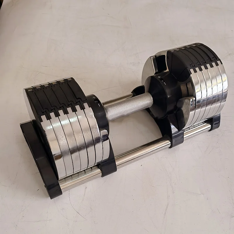 

Source Factory Weightlifting Free Weights Cast Iron Anti-Slip Metal Handle Electroplate Adjustable Dumbbell With Stand Rack