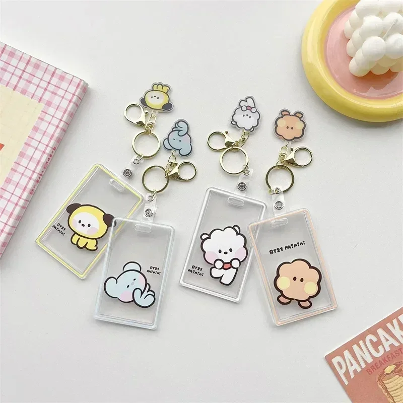 Kawaii Anime Bt21 Kpop Koya Cooky Card holder Chimmy Shooky Mang Rj Cute Cartoon Doll Id Credit Card Cover Sleeve Pendant Gift