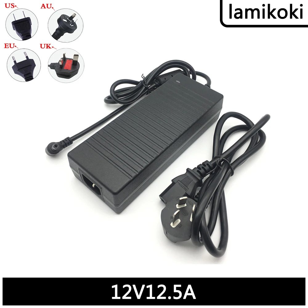 12V 12.5A Switching Power Adapter IT Stabilized Power Supply DC Power Cord Digital Home Appliances 12V Power LED