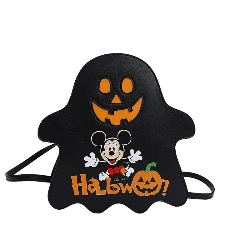 

Mickey Mouse Halloween Pumpkin Crossbody Bag Creative Patchwork Design Unique Shoulder Bag for Women Girls Festival Party