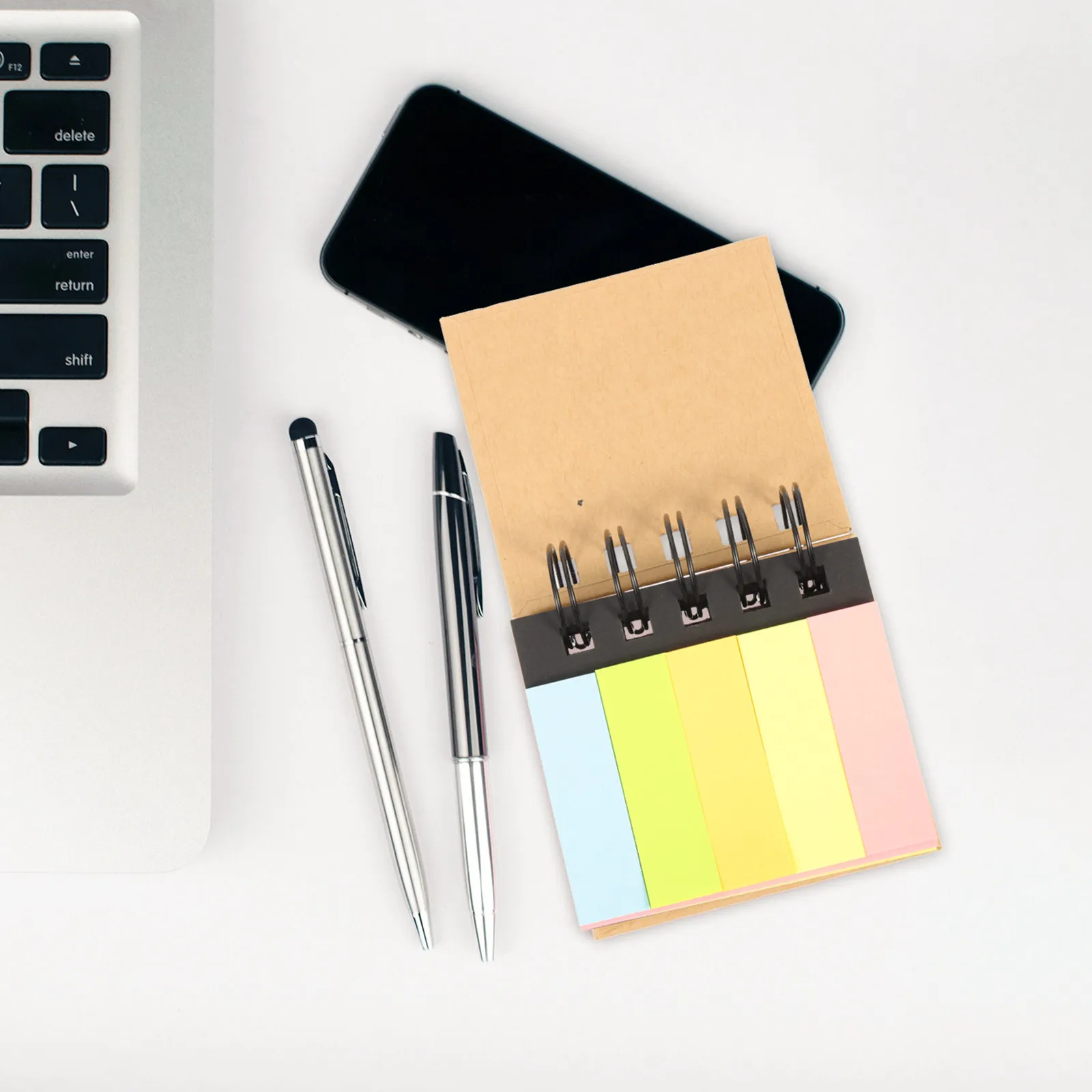 

Стильный компактный блокнот с пружинной пружинкой, 3 шт., из высококачественных материалов, портативный, многофункциональный, для ежедневного планирования, карточек для изучения лексики