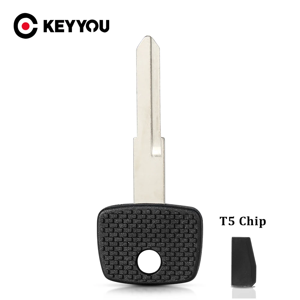 KEYYOU No Chip / T5 Chip Replacement Transponder Key Fob W/ Chip for Mercedes Benz Sprinter Dodge Sprinter 2003-2006 YM15 Blade