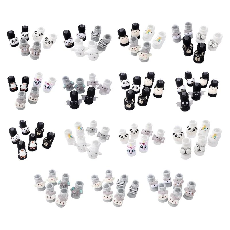 D0JC Anti-slip Toddlers Floor Socks Breathable Infant Knitted Sock for First Walking