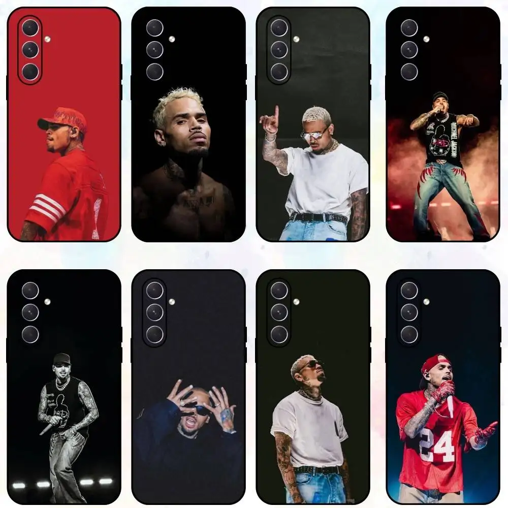 

C-Chris Brown 11 Phone Case For Samsung Galaxy A73,A72,A71,A70,A53,A52,A51,Others Soft Black Shell