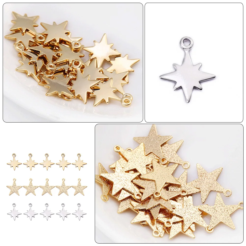 

15 Pcs Jewelry Copper Gold-plated Pendant DIY Alloy Parts Making Decoration Necklace Accessory