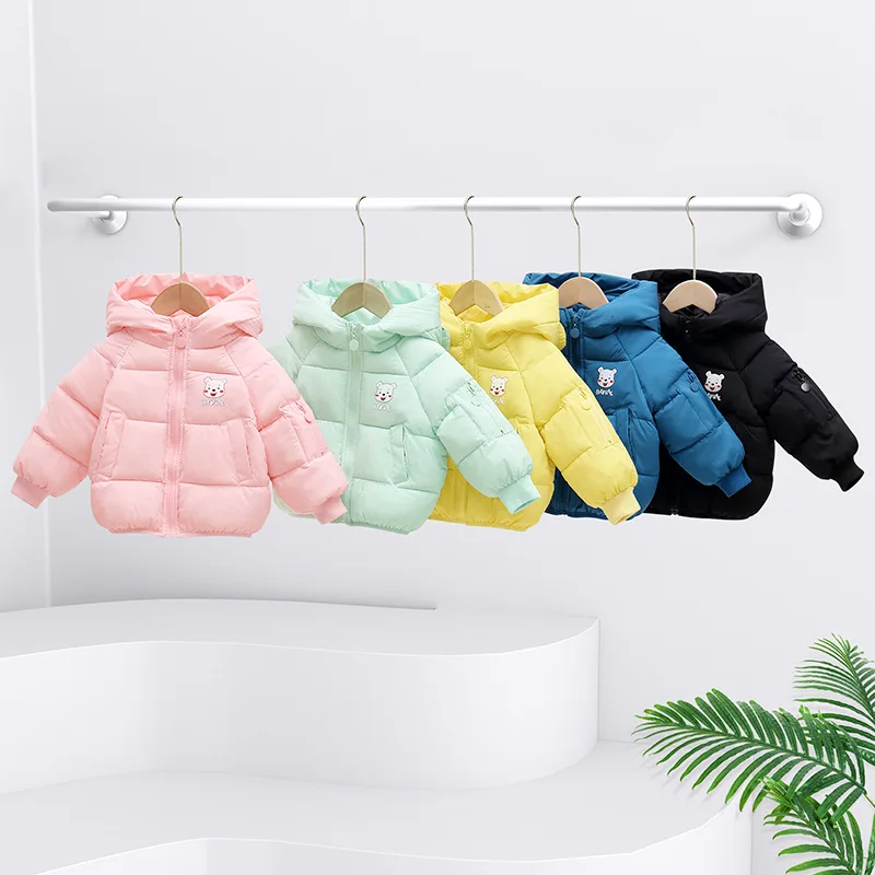 

Children's Korean version of children's clothing wholesale 2024 autumn and winter coats for boys and girls cartoon ears