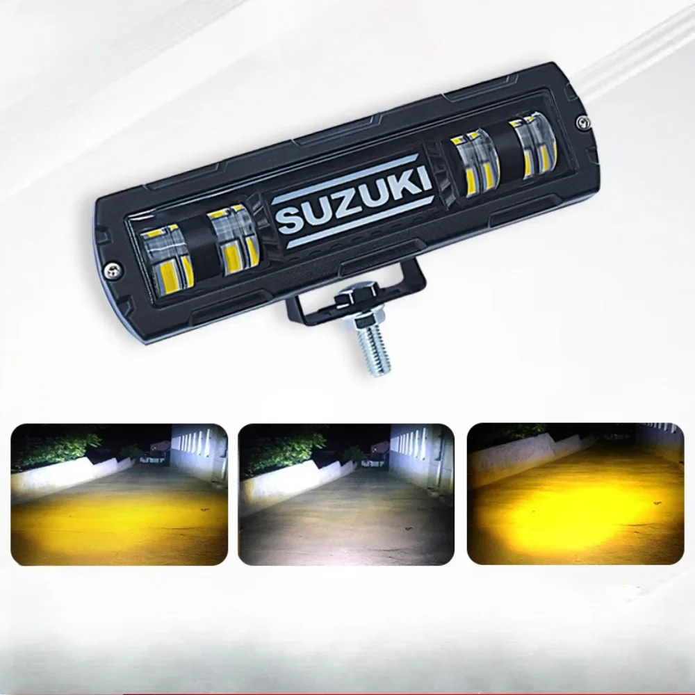 Car one-character LED spotlight middle net light super bright waterproof truck headbar light cross-border motorcycle spotlight