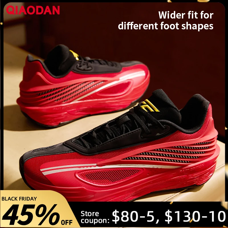 

QIAODAN Lightweight Basketball Shoes for Men 2025 Casual Rubber Wear-resistant Rebound Shock-absorbing Sneakers QXA013254102