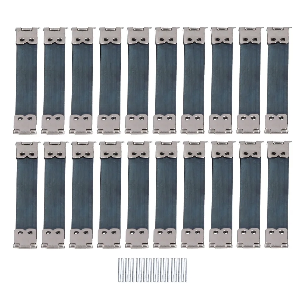20pcs 10cm/3.94in Long Metal Bag Frame Metal Material Silver Internal Flex Frame Spring Clip Hook Kiss Clasp Clip For Wallet