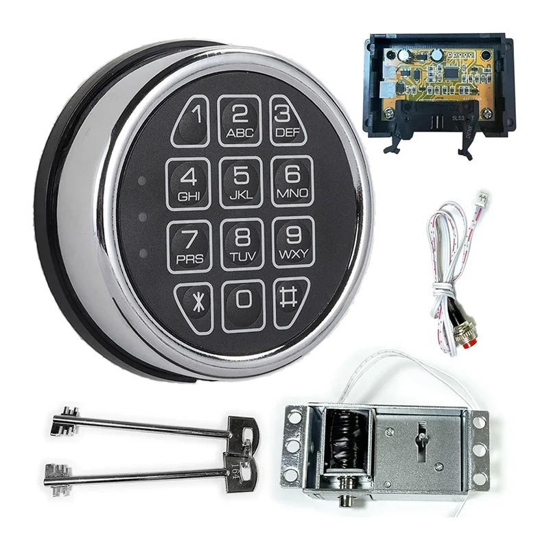 B24B Lock Replacement Chrome Digital Keypad Electronic Lock