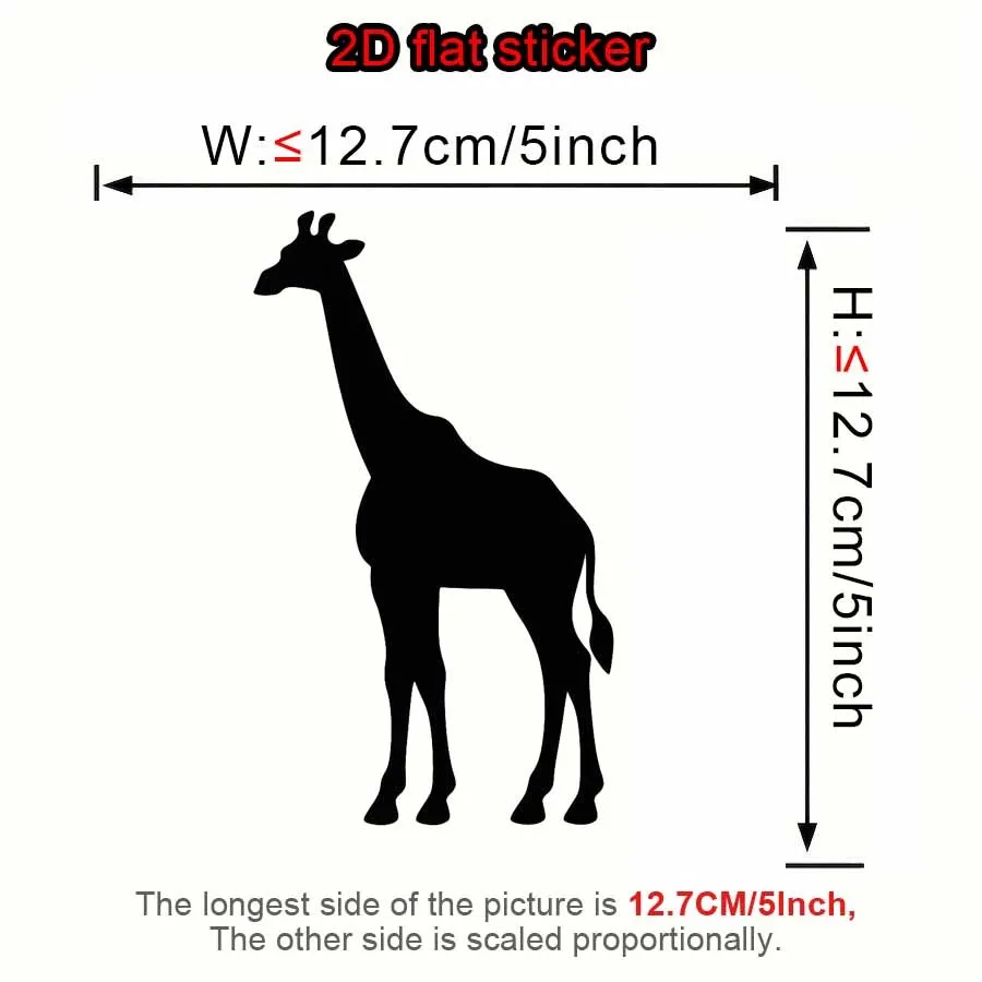1pc Giraffe Silhouette Vinyl Sticker, Creative Art Design Waterproof Decal for Car & Motorcycle, Scratch Cover Decor