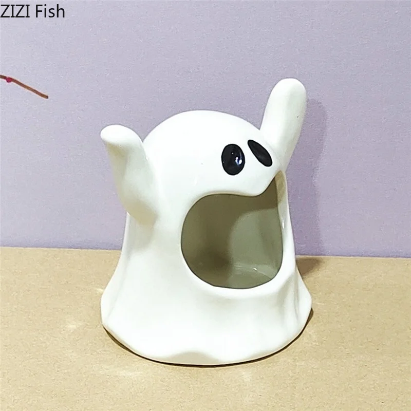 Ceramic Ornament Decoration Crafts Ashtray Knickknacks Statuette Figurines Hamster Den Hedgehog Hamster House Pet Supplies