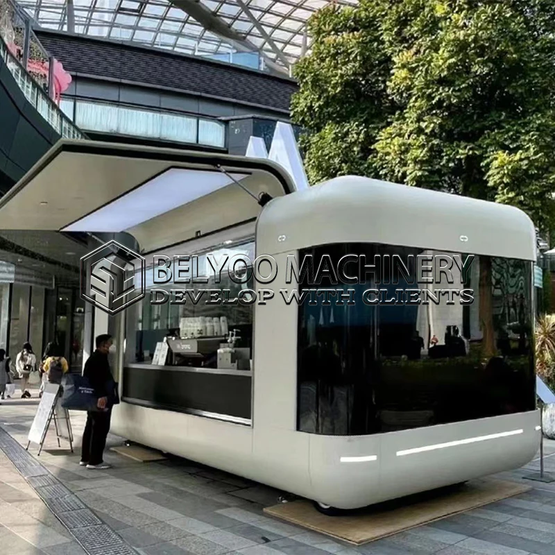 Belyoo Hot Sale Mobile Food Truck New Condition Custom Food Kiosk Mobile Bar Concession Trailer Fully Equipped Fast Food Cart