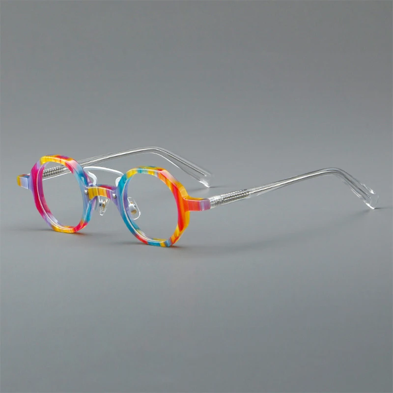 

Маленькая оправа для очков из ацетата в стиле ретро, круглая оправа для очков унисекс. Подходит для близорукости и пресбиопии с несколькими вариантами цвета.