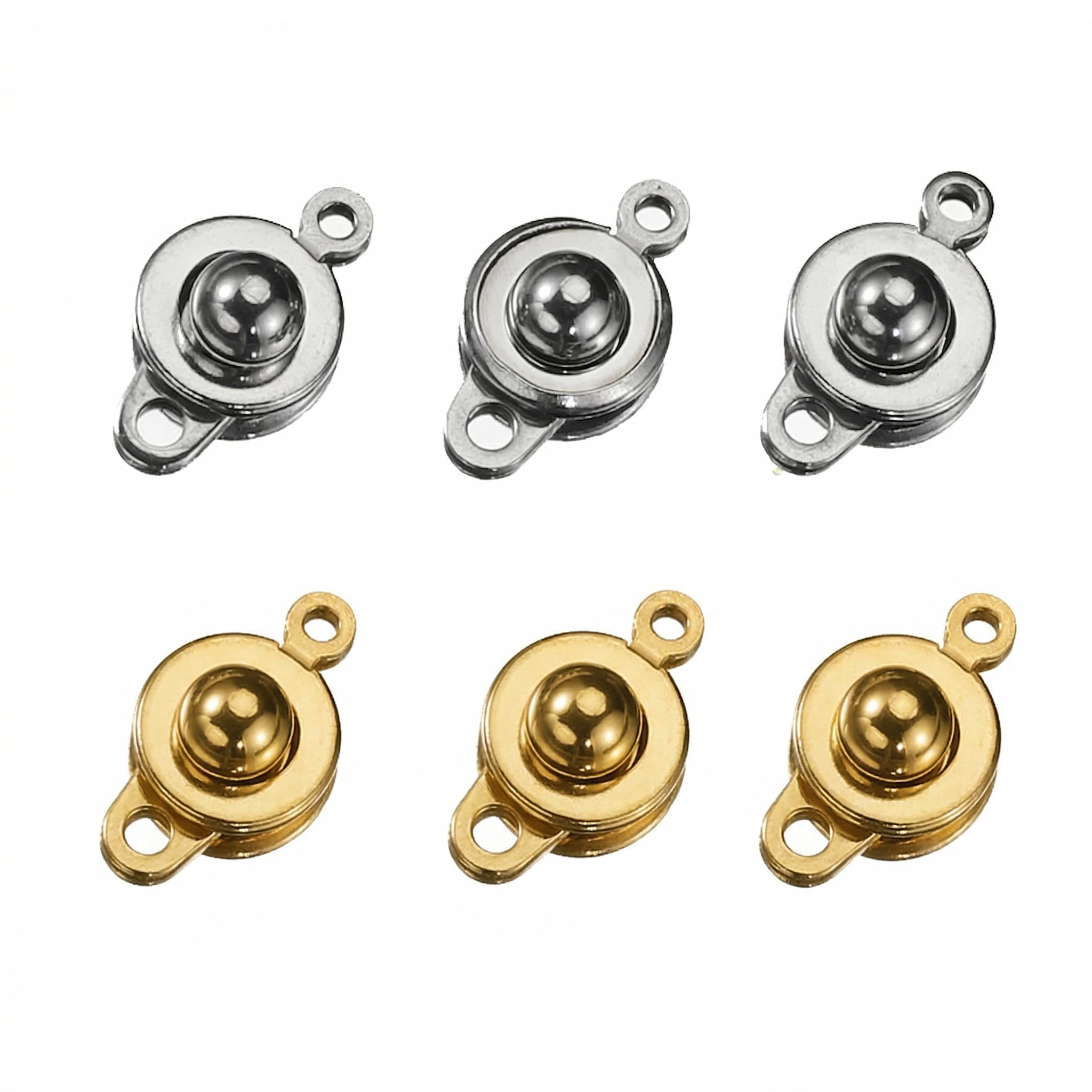 5/10pcs Stainless Steel Snap Button Clasp Jewelry Connector Fastener For DIY Bracelet Necklace Craft Making Supplies Accessories image 3