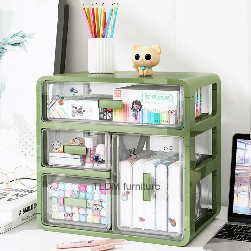 4 Layers INS Desktop Pull-Out Office Stationery Storage Box Bedroom Dormitory Cosmetics and Skincare Sundries Organizer