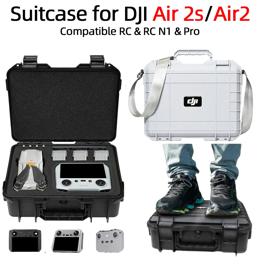 

For DJI AIR 2S explosion Proof Case ABS Suitcase DJI Mavic Air 2 Accessory Box For DJI RC/ RC-N1 remote control