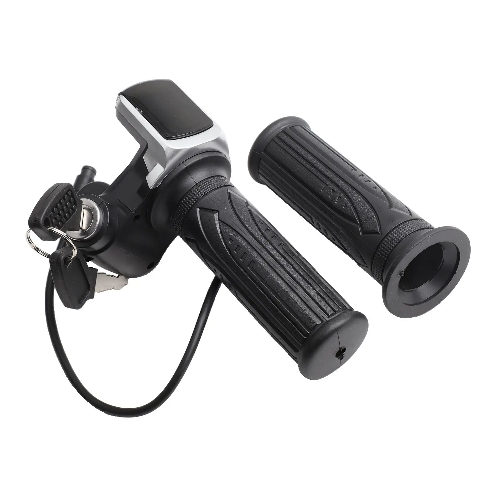 Electric Bicycle Throttle Handlebar Grip With Digital Display Electric Scooter Throttle Start Buttom With Keys Cycling Accessory