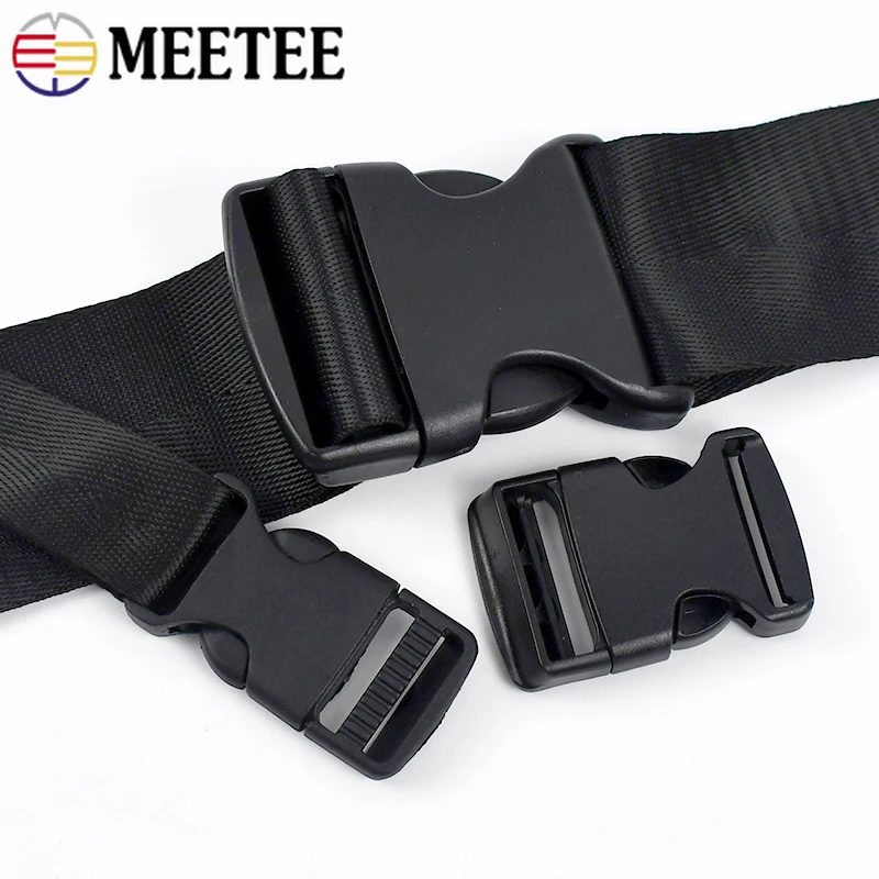 

1-5Sets Meetee 20-50mm Nylon Webbing Plastic Buckles Sewing Backpack Strap Release Buckle Ribbon Tape Adjustable Closure Hook