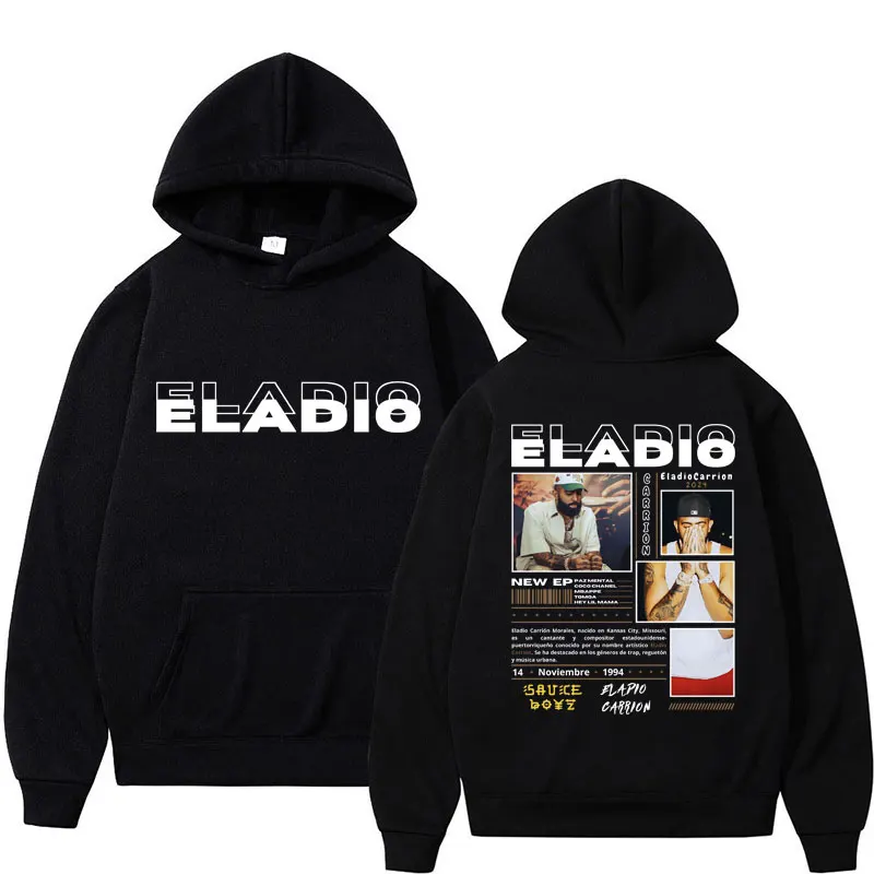 Limted Eladio Carrion New Album Hoodie Tour Merch Men Women Harajuku Hip Hop Hoody Sweatshirts Fashion Loose Casual Streetwear