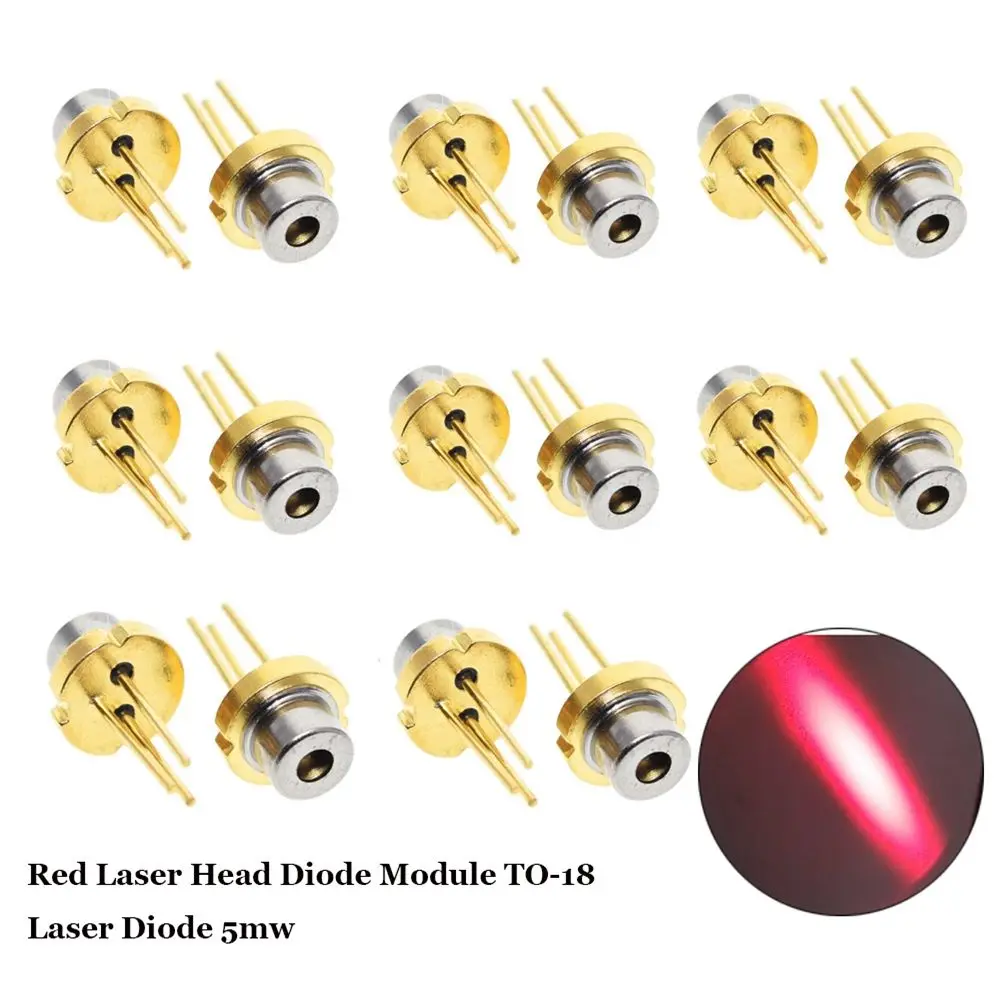 1/2/5/10pcs High Quality 650nm 2.2V DIY Lab Diode Module Burning Infrared TO-18 Laser Diode Red Laser Head