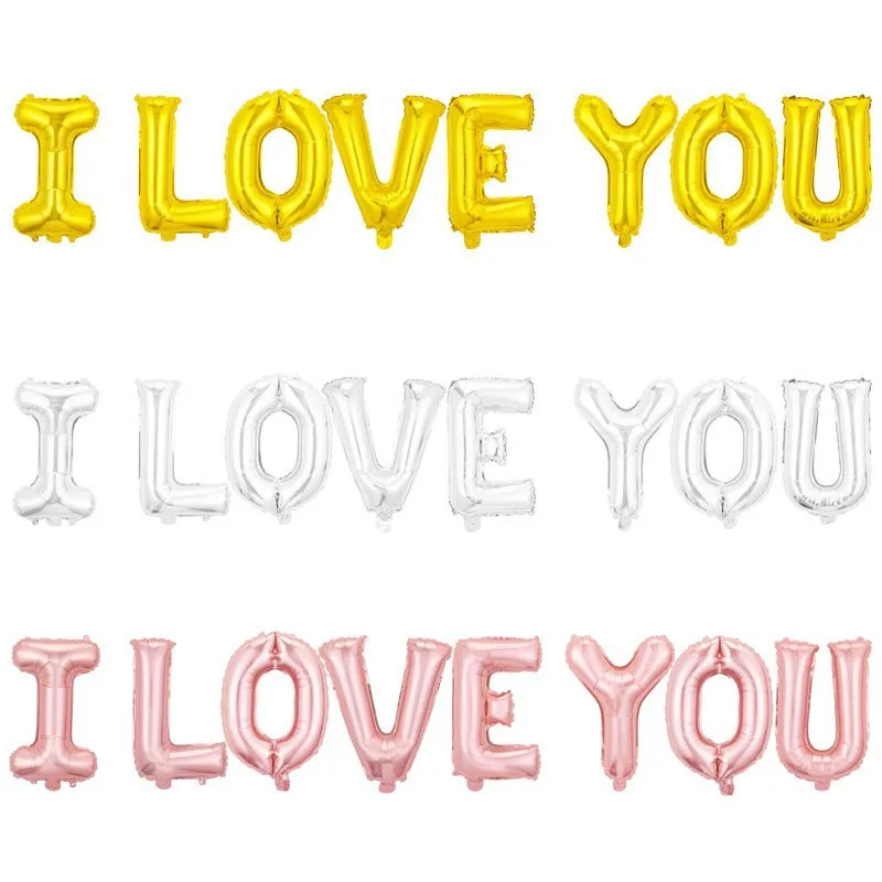 I LOVEYOU1314 Letter Balloon Combination Set Valentine's Day Love 520 Confession Wedding Aluminum Film Balloon