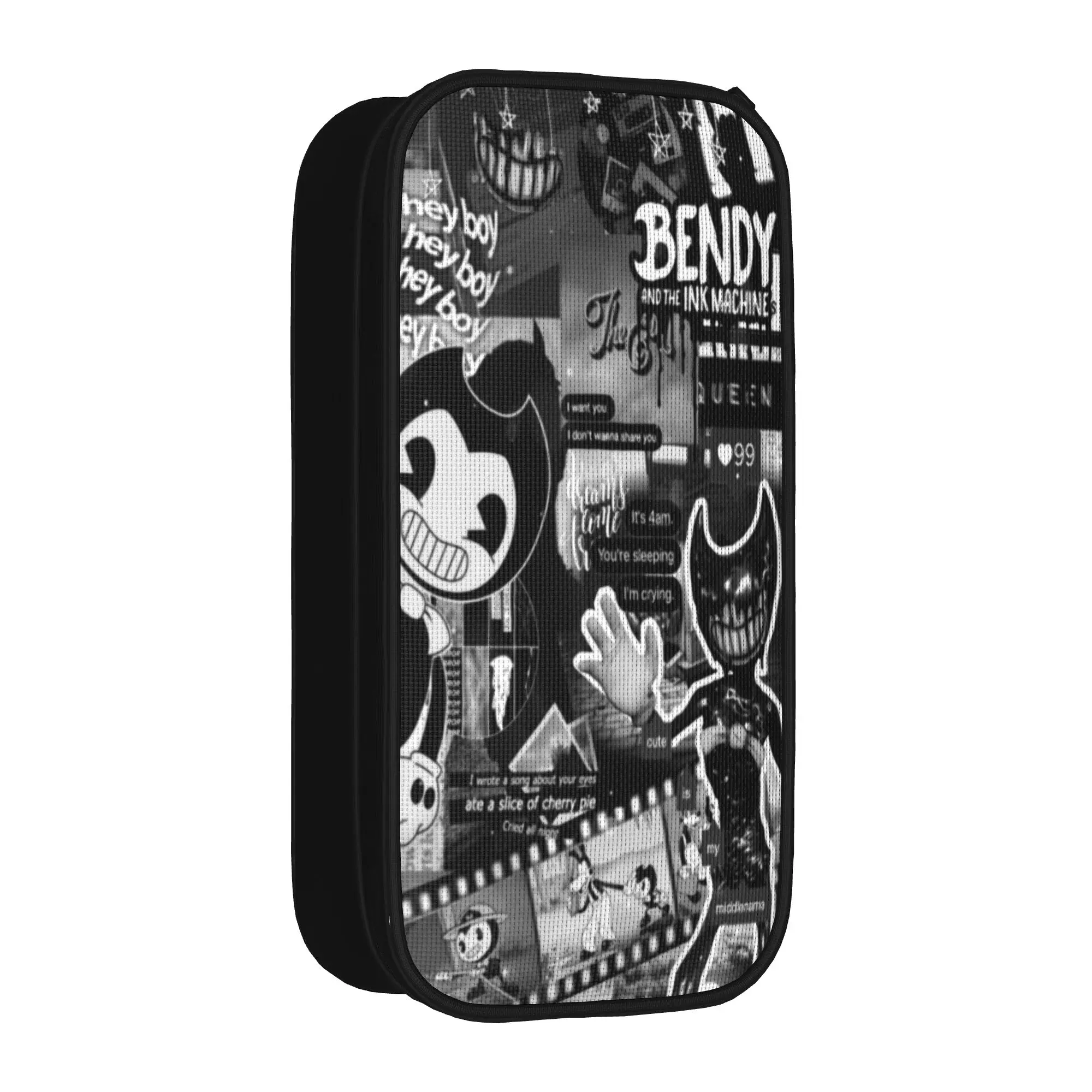 Fun Bendys And The Dark  Pencil Case  Pencilcases Pen Box for Girl Boy Big Capacity Bags School Supplies Gifts Stationery
