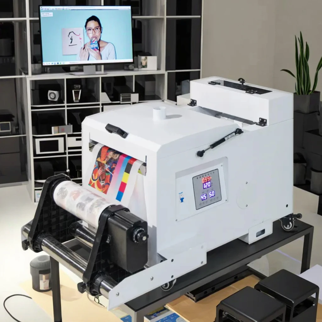 New Arrival A3 White DTF Powder Shaker Machine With Roller Wrapper & Heater For T-Shirt Textile Printing