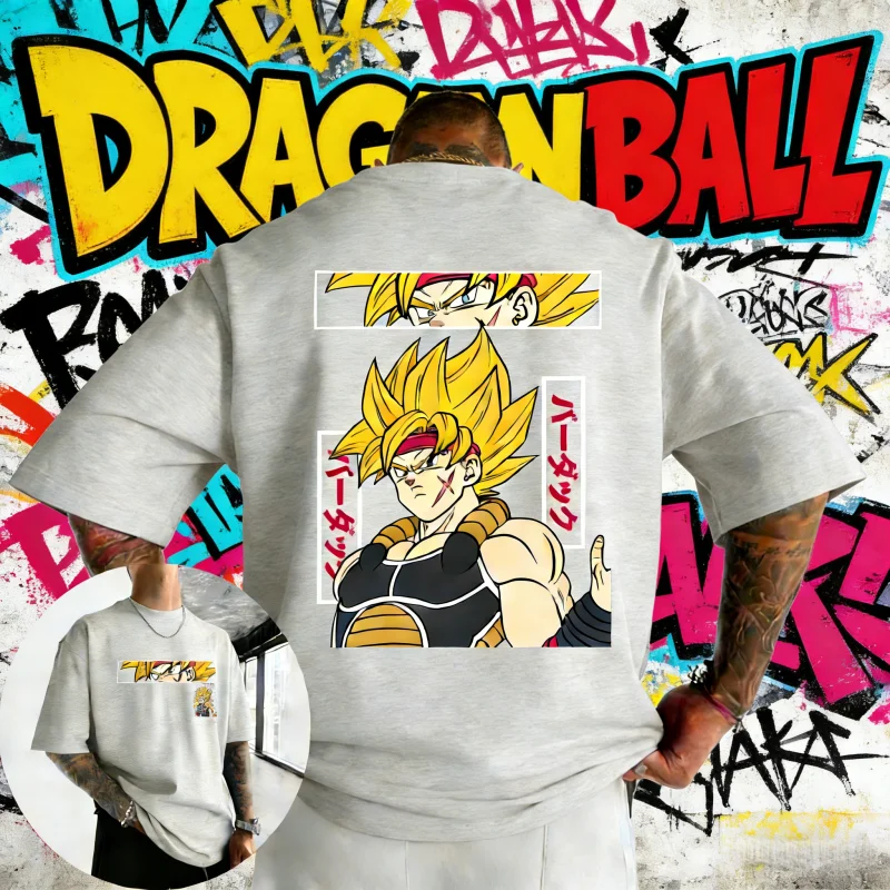 

Летняя футболка унисекс 2026 Dragon Ball Bardock из 100% хлопка с принтом на спине, винтажная, оверсайз, повседневная, для фанатов DBZ, уличный стиль Y2K